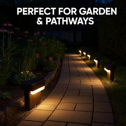 Solar Deck Lights Outdoor 16 Pack, Peel And Stick Deck Railing Lights, Long-lasting & Durable Waterproof For Outdoor Stairs, Step, Fence, Yard, Balcony, Patio, Railing, Garden & Pathway, (Warm White)