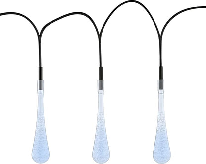 Pure Garden Outdoor String Lights 2-Pack - 20.5FT Solar Lights with 30 LED Bulbs and 8 Light Modes for Patio, Backyard, and Events (Cool White)