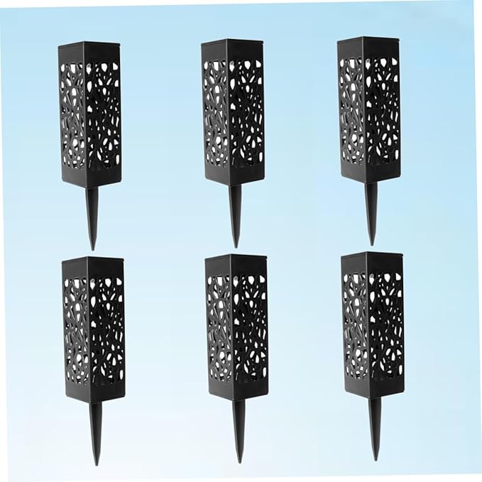 8 Pcs Hollow Design Solar Pathway Lights Outdoor Warm Light Easy Install for Driveway Lawn Patio
