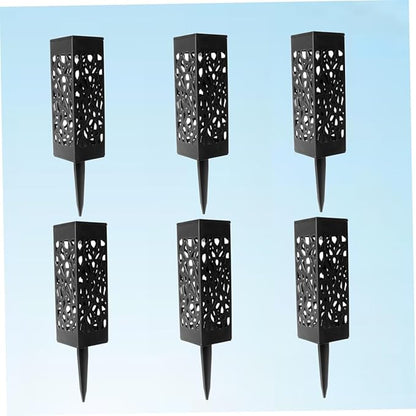 8 Pcs Hollow Design Solar Pathway Lights Outdoor Warm Light Easy Install for Driveway Lawn Patio