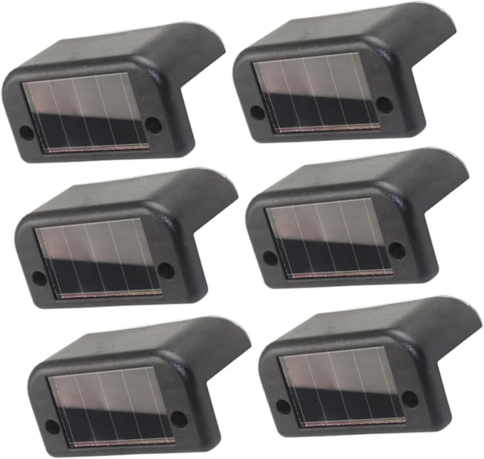 Operitacx Waterproof Solar Step Lights 6-Pack Led Stair Deck Lighting Outdoor Security Lights for Patio Yard Fence | Lumora