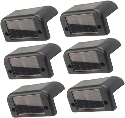 Operitacx Waterproof Solar Step Lights 6-Pack Led Stair Deck Lighting Outdoor Security Lights for Patio Yard Fence Walkway