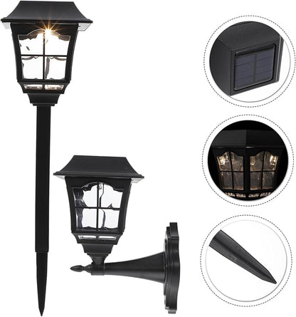 Happyyami 2pcs Solar Motion Lights Outdoor Solar Led Garden Lights for Path Garden Wedding Patio