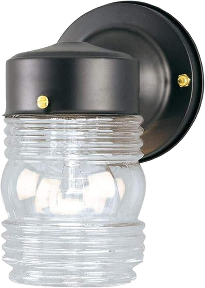 Ciata Outdoor Porch Light House Fixture Wall Mount Light Lantern Sconce, Lantern Sconce Fixture Jelly Jar Outdoor Down Light Fixture Front Porch - Black