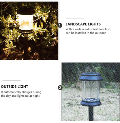 VICASKY 6pcs Solar Lawn Lights Outdoor Landscape Ground Plug-in Lights Waterproof Solar Path for Garden Yard Patio Night