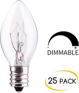 Minetom 50 Pack C7 Incandescent Light Bulbs, C7 Replacement Bulb for Christmas String Light, E12 Candelabra Base, 5 | Lumora