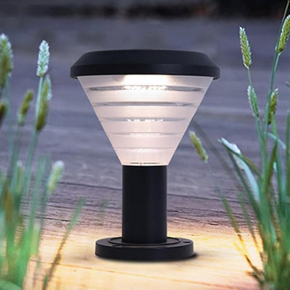 Solar Pathway Light IP65 Waterproof Landscape Lighting Black Aluminum Path Light with Warm Light 3000K LED Bollard Lighting Fixture for Garden Lawn Garage Walkway
