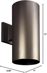 Progress Lighting 6-Inch Cylinder Outdoor Wall Sconce, 1-Light Modern Wall Mount Light, Interior and Exterior | Lumora