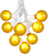 100 Foot G50 Outdoor Patio String Lights with 125 Yellow Globe Bulbs – Indoor Outdoor String Lights – Market Bistro | Lumora