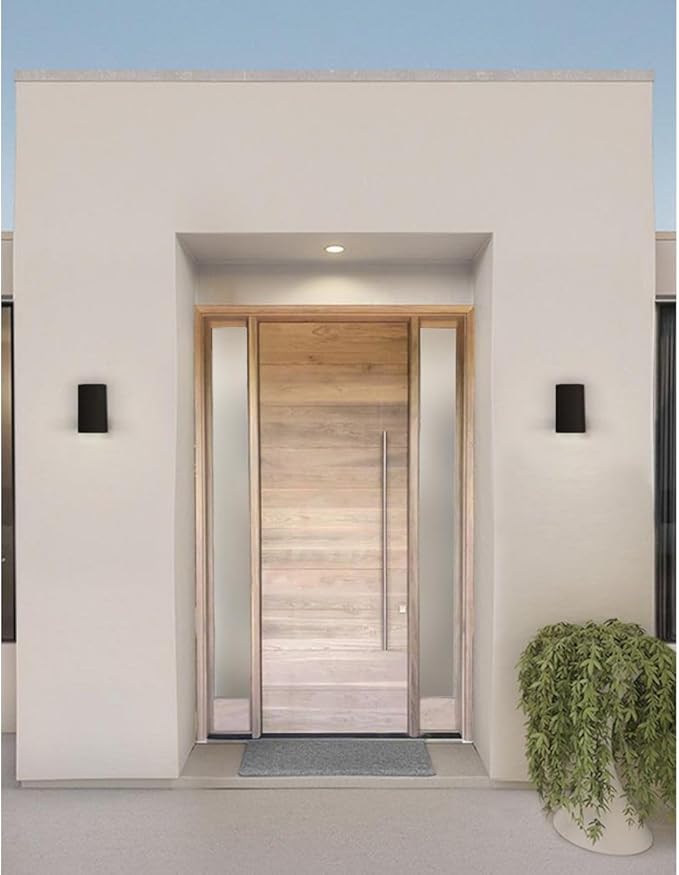 Progress Lighting 5-Inch Cylinder Outdoor Wall Sconce, 1-Light Modern Wall Mount Light, Interior and Exterior Lighting for Home or Porch, Aluminum Construction, Antique Bronze (P5674-20)