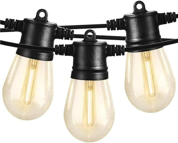 SUNTHIN Outdoor String Lights, 48FT Patio Lights with 16 LED Shatterproof Bulbs for Outside, Backyard, Deck, Porch | Lumora