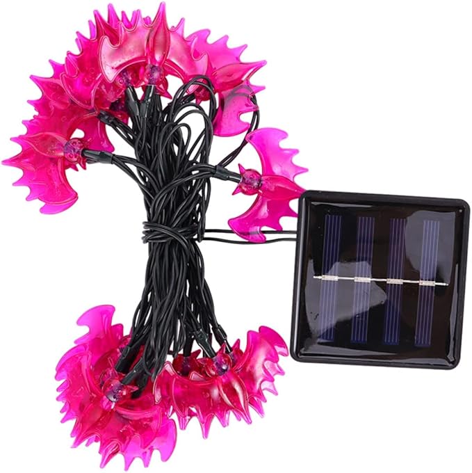 Amosfun 5m Solar String Lights for Halloween Decorative Lamps Warm Glow for Indoor and Outdoor Party Decorations