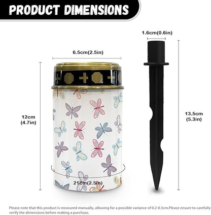 Watercolor Butterfly Solar Garden Lights Outdoor Solar Floral Lights LED Solar Lantern for Yard,Patio,Driveway,Home Solar Stake Lights Flameless Lights,Birthday Decoration