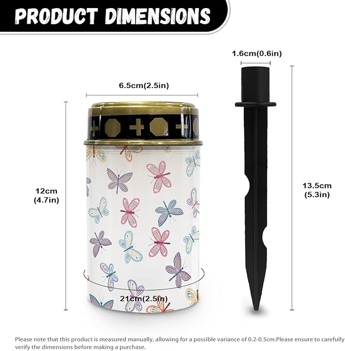 Watercolor Butterfly Solar Garden Lights Outdoor Solar Floral Lights LED Solar Lantern for Yard,Patio,Driveway,Home Solar Stake Lights Flameless Lights,Birthday Decoration