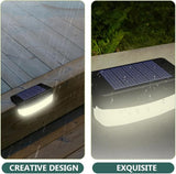 Luxshiny 2pcs Solar Stair Lights Outdoor LED Deck Lamp for Steps Fence Handrail Weather-Resistant Solar Decks Light | Lumora