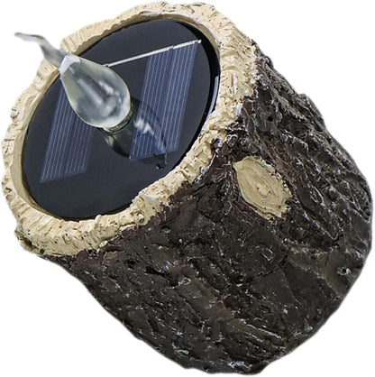 Sosoport Solar Garden Decorative Light Wood Grain Landscape Lighting Solar Powered Outdoor Led Lamp