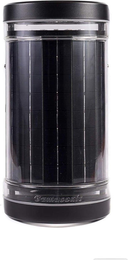 Gama Sonic Infinity Outdoor Up Down Solar Wall Sconce Light, Outdoor Dual Color LED Lamp, Bright Cool White or Warm White, Black Resin Exterior Lantern, 150 Lumens (120010)