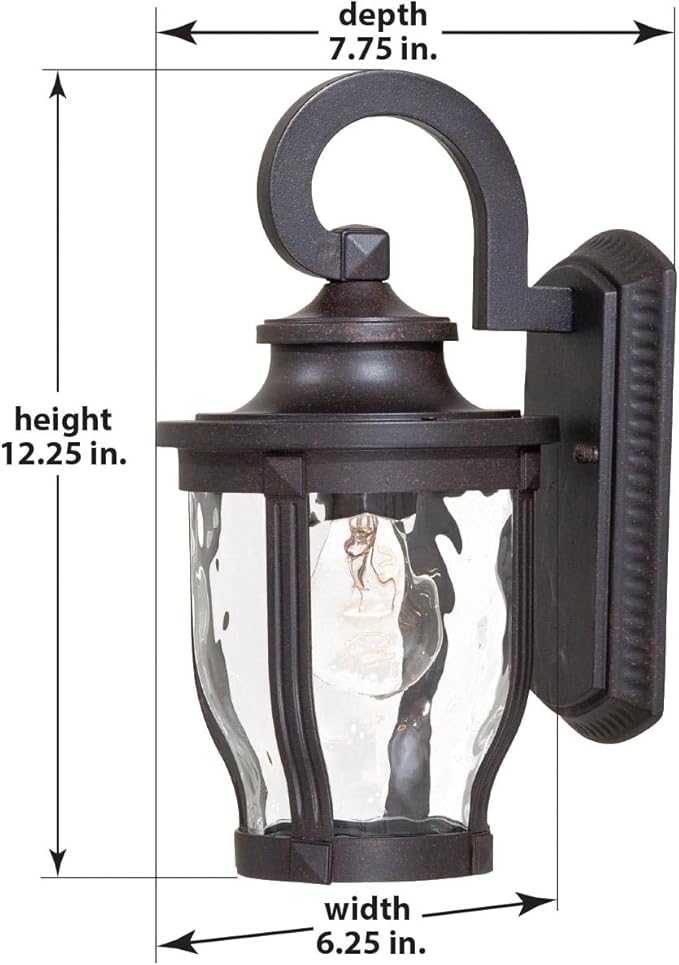 Minka Lavery 8761-166 1 Light Outdoor Wall Mount, Corona Bronze Finish