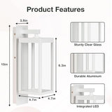 Outdoor Wall Sconce Light Exterior IP54 Waterproof LED Wall Light Fixture White Porch Light Outdoor Wall Mount Lamp | Lumora