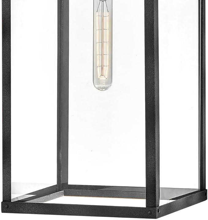 Hinkley Porter Collection One Light Extra Large Outdoor Wall Mount Lantern, Aged Zinc