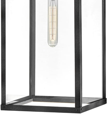 Hinkley Porter Collection One Light Extra Large Outdoor Wall Mount Lantern, Aged Zinc