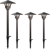 GOODSMANN Landscape Lighting Low Voltage Landscape Path Lights Oil Rubbed Bronze 4PK Path Lights Low Voltage 4W LED | Lumora