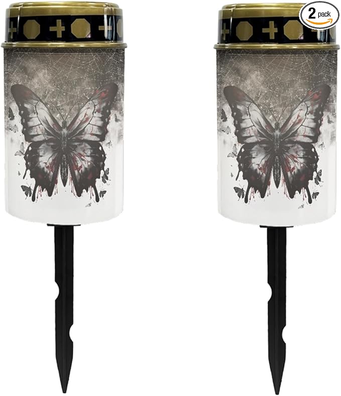 Black Butterfly Outdoor Butterfly Solar Lights Solar Pathway Lights Waterproof Solar Walkway Lights Solar Powered Lantern Landscape Lights Flameless Light