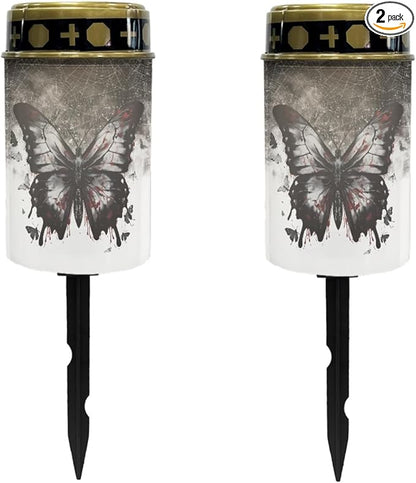 Black Butterfly Outdoor Butterfly Solar Lights Solar Pathway Lights Waterproof Solar Walkway Lights Solar Powered Lantern Landscape Lights Flameless Light