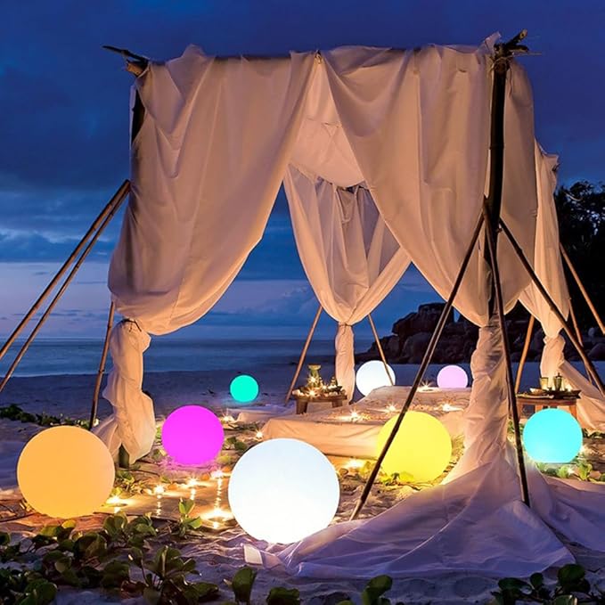 12-inch LED Glowing Ball Light w/Remote, LED Globe Orb Night Light Mood Lamp for Kid Adult - Outdoor Wall Light | Lumora