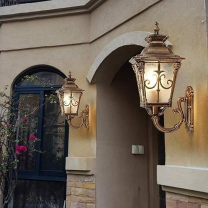 European Outdoor Courtyard Exterior Wall Light,Ip54 Waterproof S Lantern Lamp,Retro Villa Garden Gate Aisle Sconce,E26 Balcony Alumiexpression Artistique M Corridor Porch
