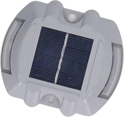 Solar Pathway Lights, Reflective Outdoor Lighting, Aluminum, Long Lasting Bright Illumination for Driveways, Gardens, Patios (Yellow Light)