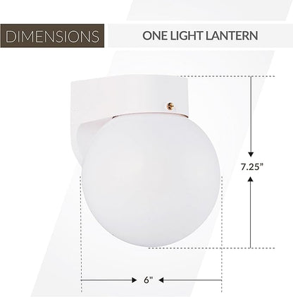 Generation Lighting 1-Light Outdoor Wall Series Traditional Outdoor Wall Lamp White 8753-15, Lovely Wall Lamp for Outdoor Decor, Wall Light Fixture Uses Standard or LED Light Bulb
