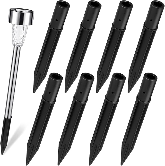 10 Pcs Solar Light Replacement Spikes for Outdoor Garden Lights - Durable Abs Plastic Stakes for Pathway and | Lumora