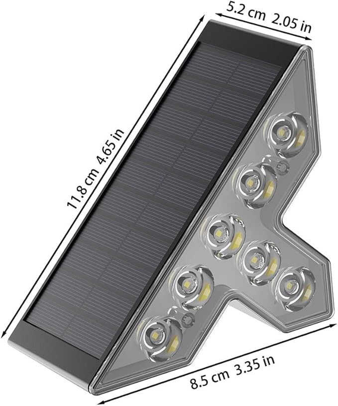 Solar Stair Lights Outdoor Waterproof 3000K, Triangle LED Step Lights for Outside, Solar Powered for Steps, Deck, Patio, Yard, Garden, Porch, Pathway, IP65 Outdoor Lighting Decor (Warm White, 6 Pack)