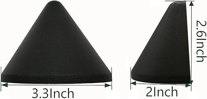 GKOLED Low Voltage 9-15V AC/DC 2W LED Deck Lights, Triangle Landscape Post Fence Light, for Wet Location, Die-cast Aluminum, Accent Lighting Fixtures with Black Powder Coated Finish 6 Pack