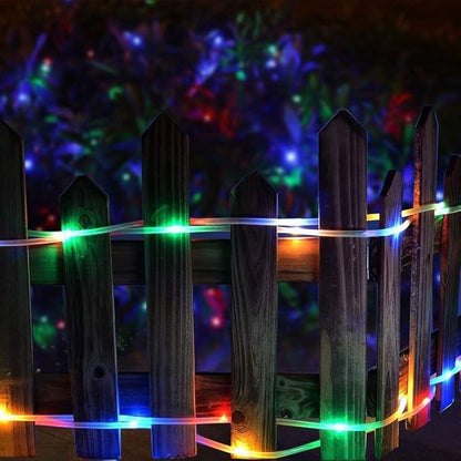 Solar Rope Lights Outdoor, 23ft 50LED Outdoor Rope String Lights Waterproof Copper Tube Wire String Lights for Garden,Yard, Path, Fence, Stairs, Backyard, Patio (Multicolor)