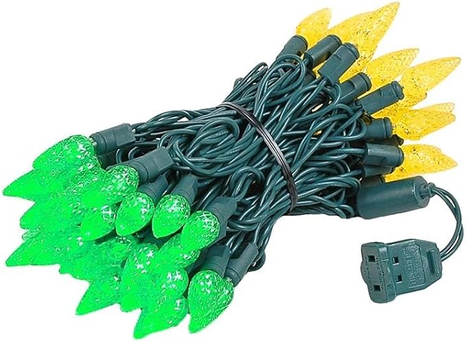 Novelty Lights 24FT 70 LED C6 Christmas String Lights, Outdoor Tree Commercial Grade LED Lights, Permanent | Lumora