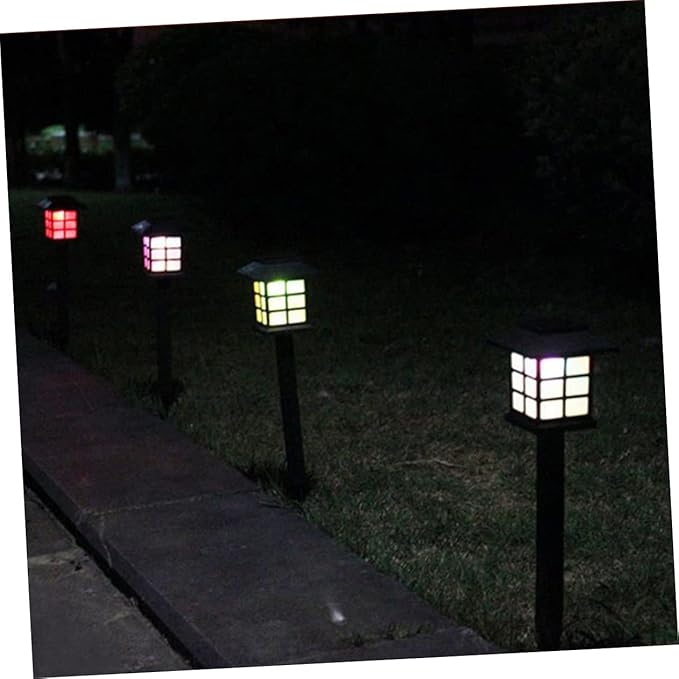 LIFKOME 4pcs Outdoor Solar Ground Lamps Solar Pathway Lights Garden Lights for Walkway Driveway Patio