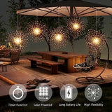 SHUKAN 5 Pcs 1000LED Solar Starburst Sphere Lights,Firework Light Timer