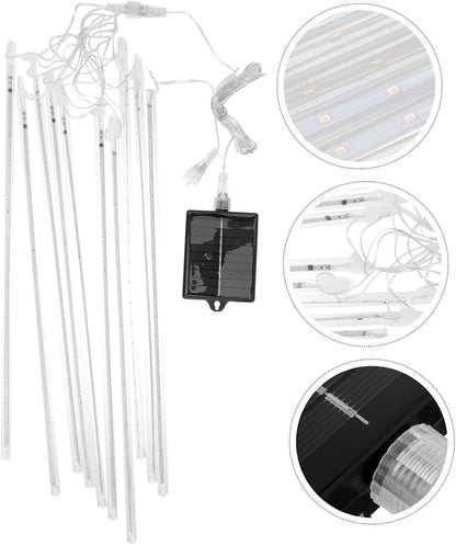Angoily 1set Solar Shower Lights Tube Led String Lights for Outdoor Decoration for Christmas Weddings and Parties Remote Control