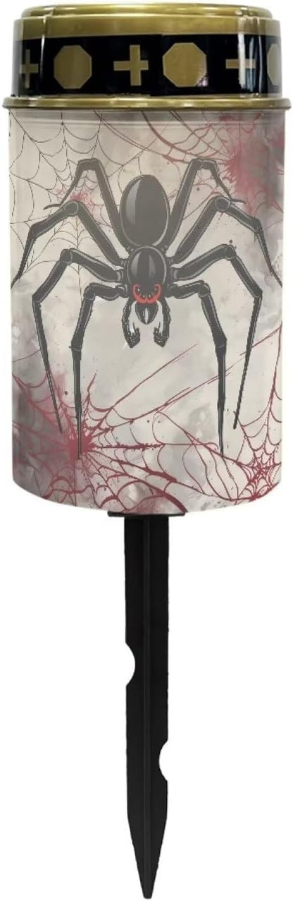 Outdoor Solar Garden Lights,Spiders Waterproof Solar Outdoor Lights,Solar Stake Lights for Cemetery Grave Garden Patio Yard Lawn Decoration