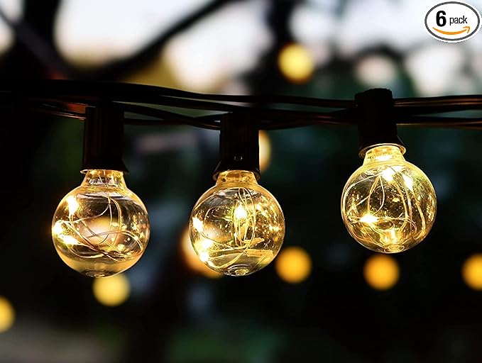 OMIKA 6 Pack G40 Replacement Bulbs for 2-Wires Color Changing G40 String Lights - 12V - Outdoor Lighting Accessory | Lumora