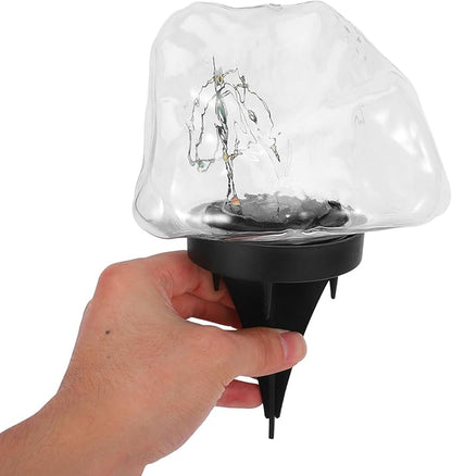 POPETPOP Decorative Solar Pathway Lights Outdoor Led Pebble Shape Lights for Lawn Driveway and Garden Easy Installation