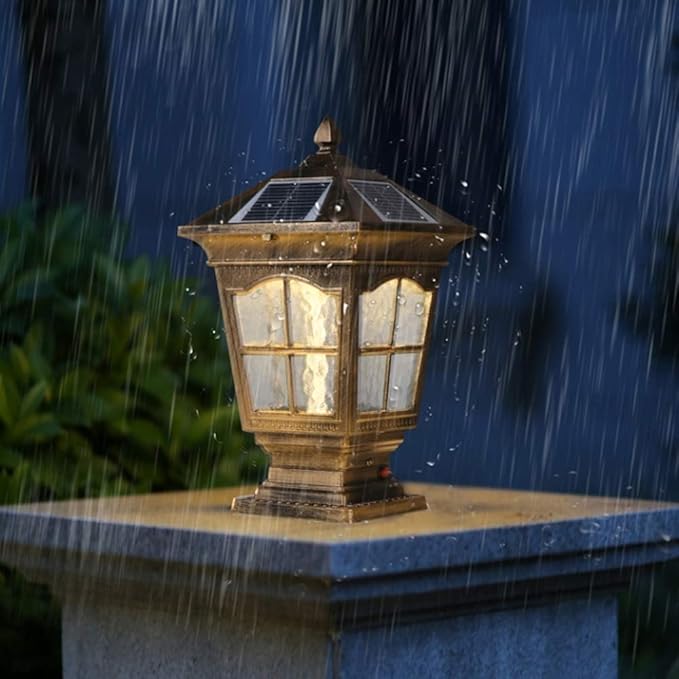 Outdoor Lamp Post Light Post Lights Outdoor,IP55 Retro Solar Outdoor Waterproof Garden Lighting Aluminum Metal | Lumora