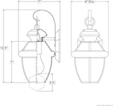 Urban Ambiance Luxury Colonial Outdoor Wall Light, Small Size: 11.5" H x 7" W, with Tudor Style Elements, Versatile | Lumora