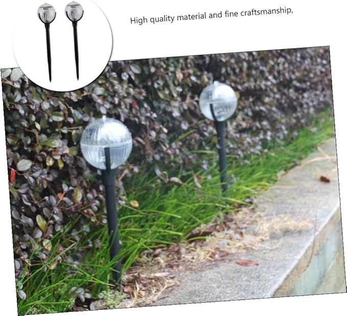 DOITOOL 2pcs Solar Garden Lights with Color-Changing LEDs Solar Lawn Stake Lights for Outdoor Pathway and Courtyard for Patio and Garden Decor