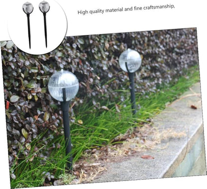 DOITOOL 2pcs Solar Garden Lights with Color-Changing LEDs Solar Lawn Stake Lights for Outdoor Pathway and Courtyard for Patio and Garden Decor