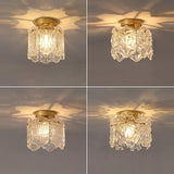 No Wiring Needed Mini Gold Crystal Chandeliers, Semi Flush Mount Light Fixture, 15ft Plug-in - Outdoor Wall Light | Lumora