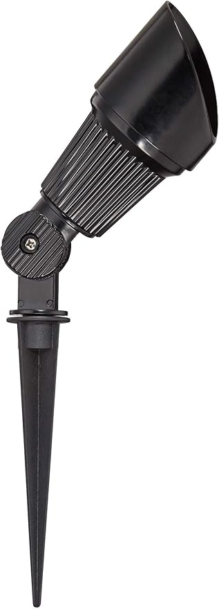 John Timberland Hooded 7 1/2" High Traditional 2 Pack of Outdoor Landscape Spotlights Porch House Exterior Outside LED Bulb Weatherproof Black Aluminum Front Door Patio Garage Home Deck Garden