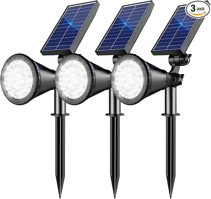 Solar Lights Outdoor Waterproof, 36 LEDs Adjustable Solar Spot Lights Outdoor, 2-in-1 Solar Powered Spotlight | Lumora
